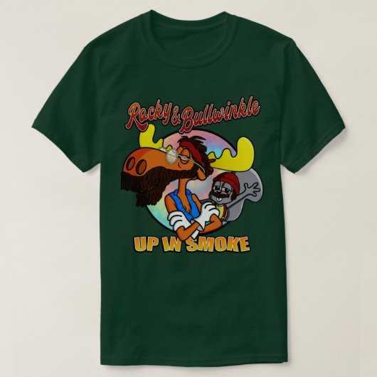 おもしろいレトロアップ煙デザイン Tシャツ (デザイン正面)