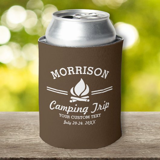 おもしろいレトロカスタムキャンピングトリップキャンプファイア 缶クーラー