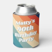 おもしろいレトロカスタム40th誕生日ヴィンテージ写真 缶クーラー (缶正面)