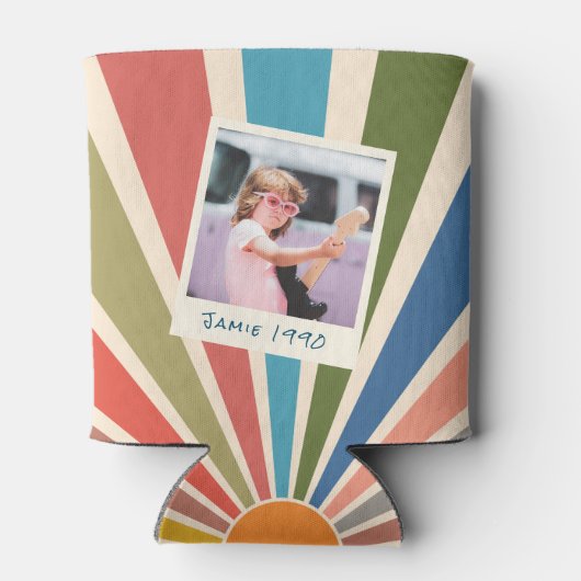 おもしろいレトロカスタム40th誕生日ヴィンテージ写真 缶クーラー (裏面)