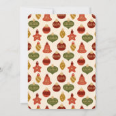 おもしろいレトロカラフルアーチクリスマスホリデーパーティー 招待状 (裏面)