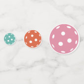 おもしろいレトロカラーズピックルボールバースデーパーティー コンフェッティ (正面)