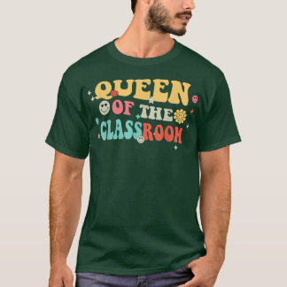 おもしろいレトロクイーン・オブ・ザ・クラスルーム・スクール先生 Tシャツ