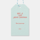 おもしろいレトロクリスマスツリーオーナメント ギフトタグ (裏面)