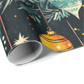 おもしろいレトロクリスマスツリーオーナメント ラッピングペーパー (ロールコーナー)