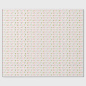 おもしろいレトロクリスマスライトクリームクリスマス ラッピングペーパー (フラット)