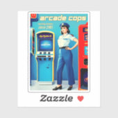 おもしろいレトロゲーム80sアーケード8ビットゲーマーユーモア シール (シート)