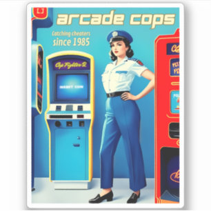 おもしろいレトロゲーム80sアーケード8ビットゲーマーユーモア シール
