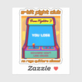 おもしろいレトロゲーム80sアーケード8ビットゲーマーユーモア シール (シート)