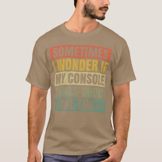 おもしろいレトロコンソールビデオゲーム恋人ゲーム女の子 Tシャツ