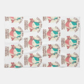 おもしろいレトロコーヒーと猫 キッチンタオル (横)