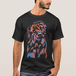 おもしろいレトロゴールデンレトリバー Tシャツ