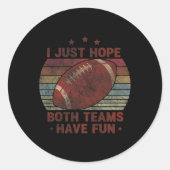 おもしろいレトロサッカー – 両チームに期待したい ラウンドシール (正面)