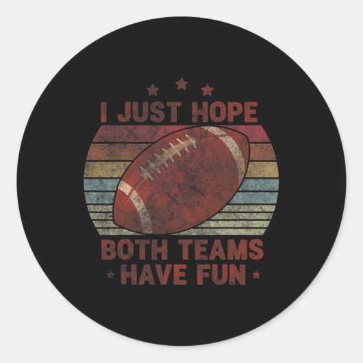 おもしろいレトロサッカー – 両チームに期待したい ラウンドシール (正面)