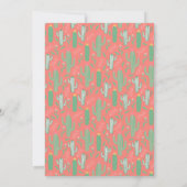 おもしろいレトロサボテン吸汁性フローラベビーシャワー 招待状 (裏面)