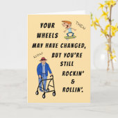 おもしろいレトロシニアモーメントハッピーバースデーカード カード (黄色い花)