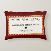 おもしろいレトロシネマシアターマーキーサインレッド アクセントクッション (正面)