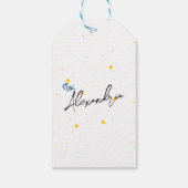 おもしろいレトロシークレットサンタペパーミントキャンディスワール ギフトタグ (裏面)