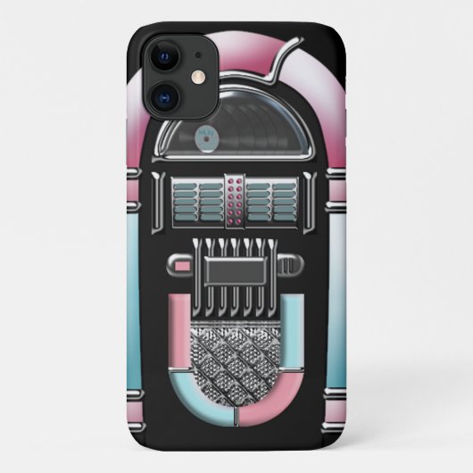 おもしろいレトロジュークボックスiPhone Case-Mate iPhoneケース (裏面)