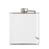 おもしろいレトロスキーヤーラブオンザピストスキットル フラスク (裏面)