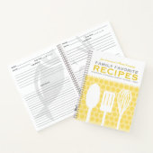 おもしろいレトロスタイルレシピ パーソナライズされた ノートブック (内部)