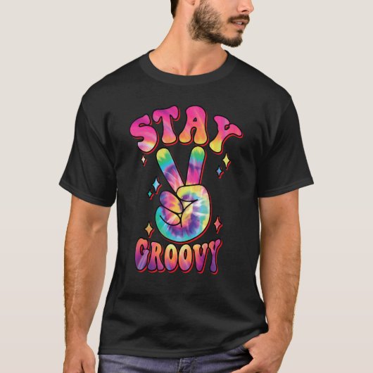おもしろいレトロステイGroovyグラフィック Tシャツ (正面)