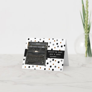 おもしろいレトロタイプライターNotecard カード