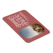 おもしろいレトロタイポグラフィ写真ウェディング日付を保存 マグネット (右側)