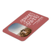 おもしろいレトロタイポグラフィ写真ウェディング日付を保存 マグネット (左側)