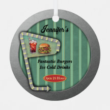 おもしろいレトロダイナーサイン