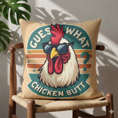おもしろいレトロチキンお尻ジョークデザイン クッション