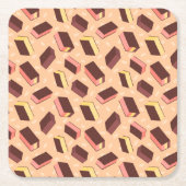 おもしろいレトロナポリタンアイスクリームサンドイッチ スクエアペーパーコースター (正面)