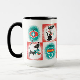 おもしろいレトロネコChristmas Christmas Coffee Mug マグカップ