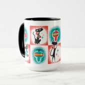おもしろいレトロネコChristmas Christmas Coffee Mug マグカップ (正面左)
