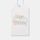 おもしろいレトロハッピーバースデーギフトラベルグリーン ギフトタグ (正面)