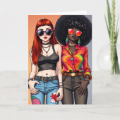 おもしろいレトロハッピーバースデー カード (正面)