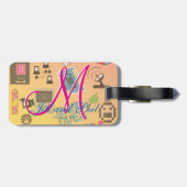 おもしろいレトロビデオゲーマー🎮おたく警告 ラゲッジタグ (裏面横)