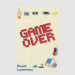 おもしろいレトロビデオゲーマー🎮おたく ゴルフタオル