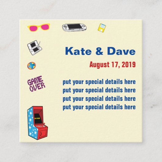 おもしろいレトロビデオゲーマー🎮💍結婚's エンクロージャーカード (正面)