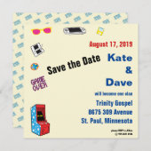 おもしろいレトロビデオゲーマー🎮💍結婚's セーブザデート (正面/裏面)