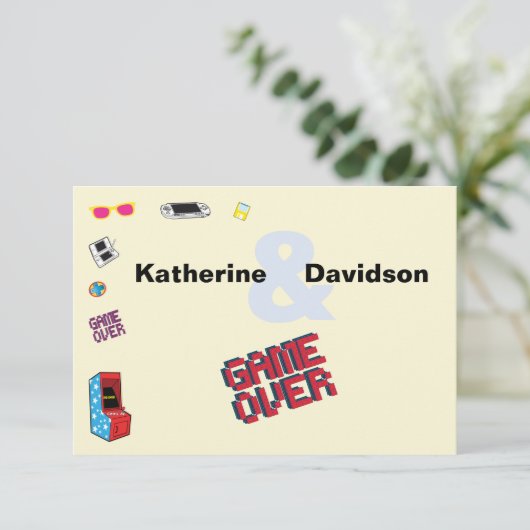 おもしろいレトロビデオゲーマー🎮💍結婚's 出欠カード (スタンド正面)