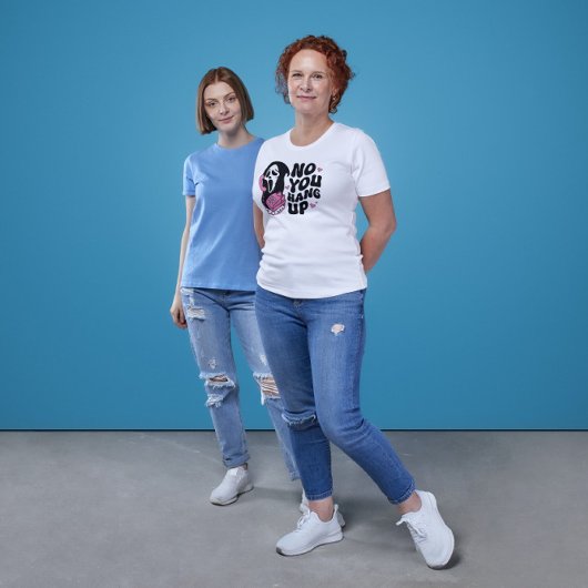 おもしろいレトロビベハロウィーンデザイン – いいえアップつるした Tシャツ