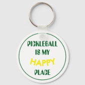 おもしろいレトロピックボールは私のハッピープレイス キーホルダー (正面)