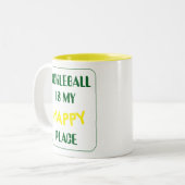 おもしろいレトロピックボールは私のハッピープレイス ツートーンマグカップ (正面左)