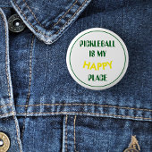 おもしろいレトロピックボールは私のハッピープレイス 缶バッジ