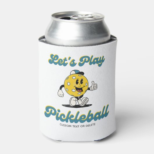 おもしろいレトロピックボール漫画マスコットパーソナライズされた 缶クーラー (缶正面)