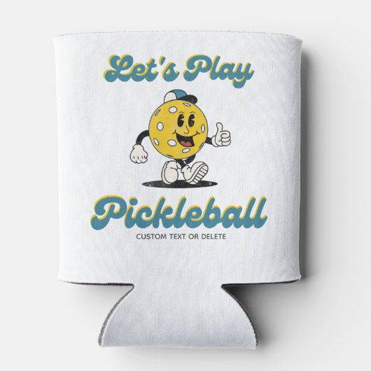 おもしろいレトロピックボール漫画マスコットパーソナライズされた 缶クーラー (裏面)