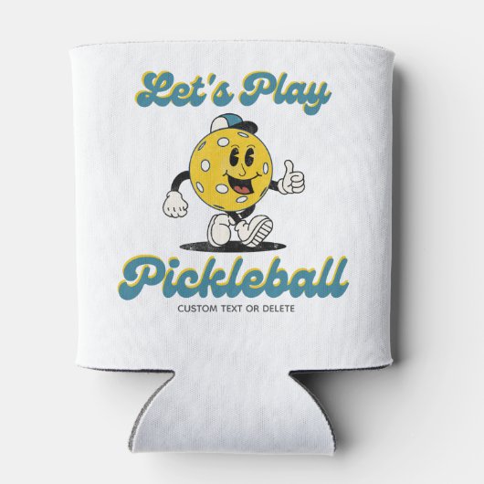 おもしろいレトロピックボール漫画マスコットパーソナライズされた 缶クーラー (裏面)