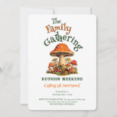 おもしろいレトロファミリーギャザリング懇親会ウィークエンド 招待状 (正面)