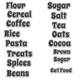 おもしろいレトロフォントカスタマイズ可能な食器室ビニル シール